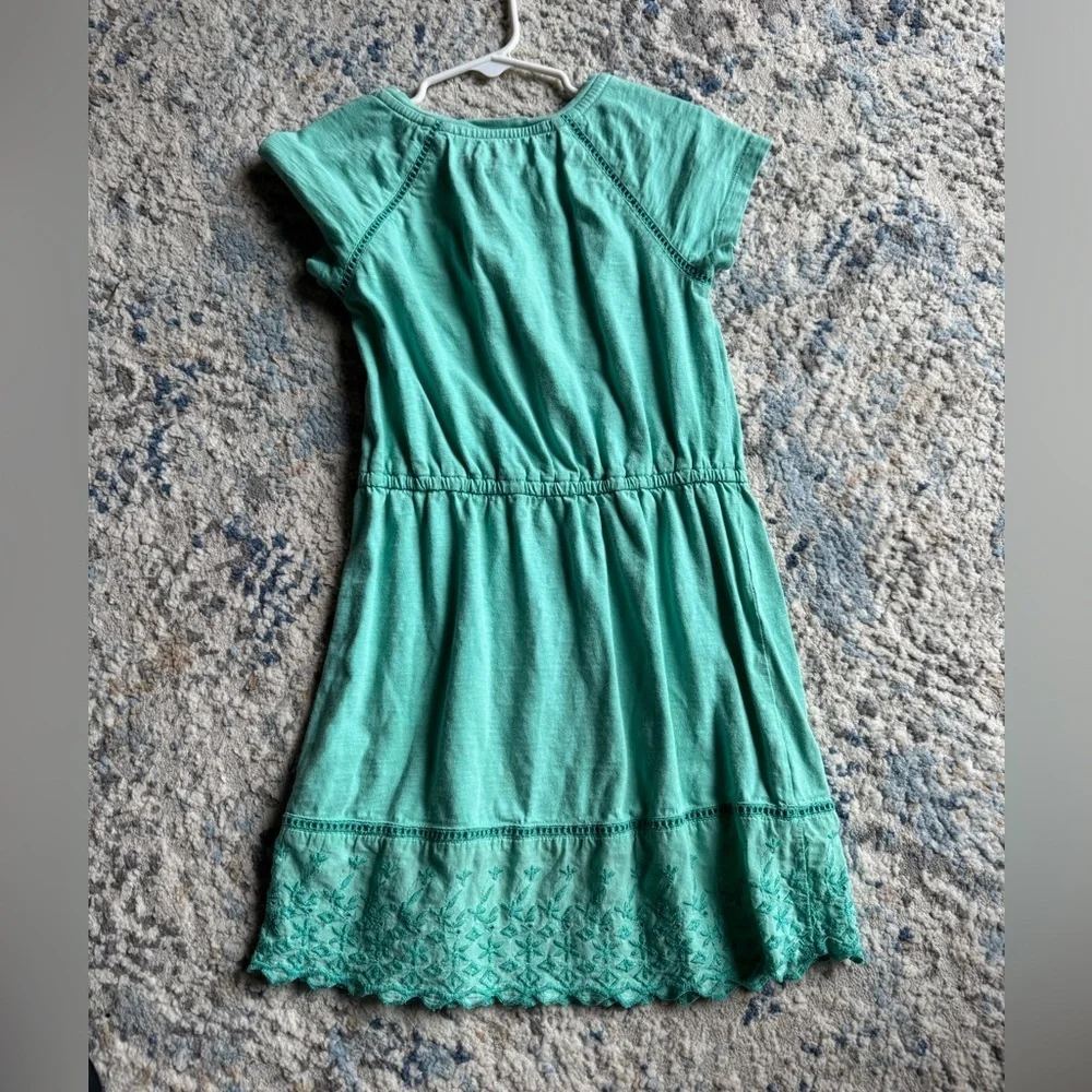 GAP Kids Teal Eyelit Dress 100% Cotton